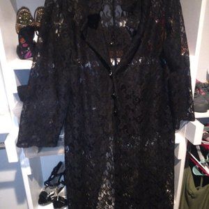 Black Lace long jacket